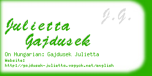 julietta gajdusek business card